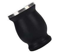 TARSHYRY Gobelet isolé à Double Paroi en Acier Inoxydable de 8 Oz avec Paille et Brosse de Nettoyage, Tasse de Voyage Scellée Sous Vide pour Boissons Chaudes ou Froides (BLACK)