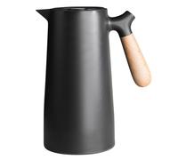 TARSHYRY Grande Carafe à café Thermique à Double Paroi avec Revêtement en Verre isolé, Cafetière Sous Vide Domestique avec Rétention de Chaleur 24 Heures, capacité de 1000 Ml pour la (BLACK)