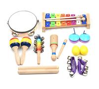 TARSHYRY Instruments à Percussion en Bois coloré Set Jouet Music pour Les Enfants Early Education avec Sac de Transport