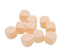 TARSHYRY Jeu de Dés Vierges Colorés, 30 Pièces, pour Jeux de société Créatifs et Activités Mathématiques éducatives (Beige)