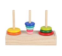 TARSHYRY Jeu de Puzzle Logique en Bois avec 10 Anneaux de Formation du Cerveau éducatif pour Les Enfants 5+, Comprend Une Boîte de Rangement, des Blocs d'empilement Colorés pour Le Développement