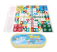 TARSHYRY Jeux de société pour Le Jeu de société Nuit en Famille et Vérificateurs Chinois pour Enfants Flying Chess Flight Flights Game avec Oval Box Portable Board Game Set Parent Child Family