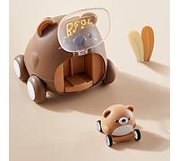 TARSHYRY Jouets de Voiture d'éjection Push and Go Alimentés par Friction d'animaux de Dessin animé Mignon pour Enfants, Véhicules à Inertie Interactifs pour Cadeaux pour Garçons et Filles (Petit