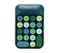 TARSHYRY Keycaps Ronds Rétro Fil Clavier de Mini Numéro avec Récepteur USB pour Les Utilisateurs D'ordinateurs Portables (Couleur Vert foncé)
