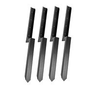 TARSHYRY Kit de Réparation de Poteaux de Clôture, Piquets de Sol en Forme de H en Acier Robuste pour Réparer Une Clôture en Bois Cassée Inclinée avec Vis Hexagonales et Foret Inclus (Paquet de 4)