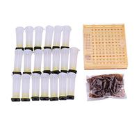 TARSHYRY Kit D'élevage de Reines, Boîte D'apiculture en Plastique de Haute qualité, Ensemble de Cages pour Apiculteurs sans Greffage, Jaune Marron 14,2x13x2,9cm, 110 Gobelets Cellulaires