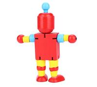 TARSHYRY Kits de Construction en Bois pour Enfants, Jouet Astrobot Jouet Robot en Bois avec Son Kit de Construction de Robot de Conception Flexible pour Les Garçons et Les Filles (Rouge)