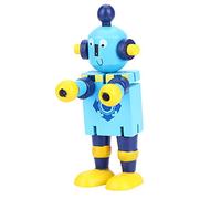 TARSHYRY Kits de Construction en Bois pour Enfants, Jouet Astrobot Jouet Robot en Bois avec Son Kit de Construction de Robot de Conception Flexible pour Les Garçons et Les Filles (Blue)