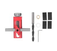 TARSHYRY Localisateur D'installation de Porte D'armoire avec Bras de Support, Foret de 10 Mm, Gabarit de Montage de Matériel en Alliage D'aluminium pour le Travail du Bois, Projets