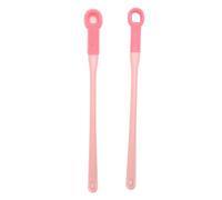 TARSHYRY Lot de 2 Brosses à Pieds à Long Manche, Nettoyage en Profondeur en Silicone pour les Orteils, Brosse Douce pour les Pieds de Douche de 15,7 Pouces pour Exfolier les Callo (PINK)