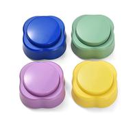 TARSHYRY Lot de 4 Petits Boutons D'enregistrement Vocal Colorés pour Dressage de Chiens, Communication, Buzzer pour Animaux de Compagnie, alimenté par Batterie, Boutons Sonores