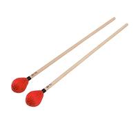 TARSHYRY Maillets Marimba, Maillets Percussion Parties Marimba, de Tambour avec de Timbale de Tête de Fil à Poignée en érable pour la Percussion (rouge)