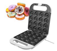 TARSHYRY Mini Machine à Beignets, Machine à Beignets électrique Antiadhésive pour 16 Beignets, Machine à Beignets Tout-en-un avec Poignée Cool Touch pour les Fêtes, Anniversaires, (Prise UE 220 V)