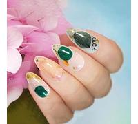 TARSHYRY Nails DIY Sécoration de Fleur de Décoration Kit D'art pour les Femmes Manucure Décoratives Falsives Fleurs Foncées Couleurs Vives Ongles d'été Printemps (6 grille fleurs séchées 04)