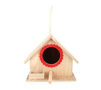TARSHYRY Nichoir à Oiseaux Durable à Suspendre en Pin pour Station d'alimentation pour Oiseaux, Arrêt de Repos en Bois de Paulownia Rouge Bleu Vert Couleur en Option Taille 18,5 Cm X (Rouge)
