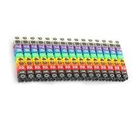 TARSHYRY Numéro Numérique Étiquette de Numéro de Fil de Tube Ensemble de Marqueurs de Câble de Tube Plastique de Haute qualité Couleurs Vives Durables Facile à Identifier (150 pièces KCM-1.5MM 1.5