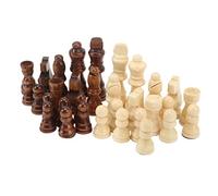 TARSHYRY Pièces d'échecs, Pièces d'échecs en Double Couleurs en Bois 32 Pcs Internationaux Figures des Enfants