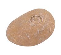 TARSHYRY Pierre Commémorative Personnalisable pour Animaux de Compagnie, Marqueur de Tombe en Galets Simulés pour Chiens et Chats Bien-aimés, Ornement de Jardin Souvenir (Petite Fleur Pierre Sable