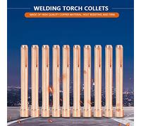 TARSHYRY Pinces de Soudage Tig, Accessoires de Soudage Tig 10 Pièces 10N24 Pointes de Pince, de Torche de de Torche de pour de Série WP-17/18/26 2,4 Mm