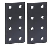 TARSHYRY Plaques de Réparation pour Bois, Plaque Métallique Plate 2pcs 8 Trous Joint de Planche en Alliage en Aluminium Rectangle de Jonction