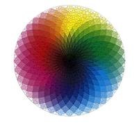 TARSHYRY Puzzle de Mille Couleurs Dégradées, Jouet de Décompression de Forme Ronde pour Les Jeunes, Matériau en Papier, Décoration de la Maison pour Salon, Chambre à Coucher et Cuisine, 1000 Pièces