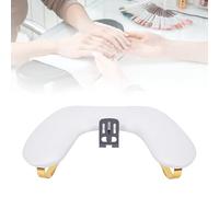 TARSHYRY Repose-bras pour Ongles, Oreiller Ergonomique pour Manucure avec Support de Téléphone Réglable, Base Antidérapante et Cuir PU Facile à Nettoyer, pour la Technologie des Ongles et (WHITE)