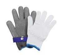 TARSHYRY Résistants aux Coupures pour la Protection des Mains, en Maille Confortables et Respirants avec Mélange d'acier Inoxydable et de Nylon, Idéaux pour la de la Viande et la Manipulation (XL)