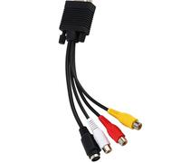 TARSHYRY S Video Câble, VGA Cord SVGA vers S Video 3 AV TV Adapter Converter Connecteur Câble de Conversion Haute Performance VGA pour PC Ordinateur Portable Projecteur AV