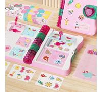 TARSHYRY Scrapbook pour Enfants, Kids Stationary Set for Girl Girl Magical Surprise Book Secret Fun Surprise Box Box Stationery Diary Diary Diaries Princess Magical Livre (Pink)