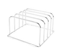 TARSHYRY Support de Planche à Découper en Acier Inoxydable, Support de Rangement Ultra Fin à 4 Fentes pour Planche à Découper avec Pieds en Caoutchouc Antidérapants pour Organisateur