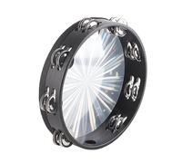 TARSHYRY Tambourine 10 Pouces, ABS, Matériau en Acier Inoxydable Conçu avec des Rangées Doubles 16 Paires Jingles à l'apparence (fleur)