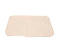 TARSHYRY Tapis de Séchage de Vaisselle en Silicone, Conception de Drainage incliné, Silicone de qualité Alimentaire Antidérapant, avec Texturée à Séchage Rapide, pour égouttoir à Vaisselle (Beige)