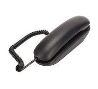 TARSHYRY Téléphone Filaire Mural avec Gros Boutons, Téléphone Fixe Rétro pour Bureau à Domicile ou Hôtel, Fonction de Recomposition et de Sourdine, Noir (Black)