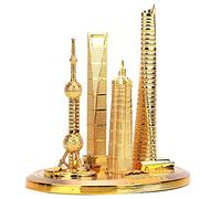 TARSHYRY Tower Inspired Vintage Bronze Mined Model Global Landmark Souvenir Décor de Souvenir pour Home Office Space Finance Collections sur Le Thème de la Conception Compacte (Doré - Petit)