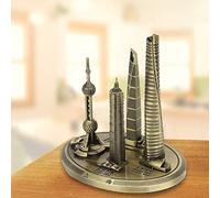 TARSHYRY Tower Inspired Vintage Bronze Mined Model Global Landmark Souvenir Décor de Souvenir pour Home Office Space Finance Collections sur Le Thème de la Conception Compacte (Bronze)