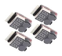 TARSHYRY VILLACE BATTERIE VILUCE, TESTANT DE BATTERIE LIPO 4 PCS 2 IN 1 1 8S TESTAGE DE TENSION DE LIPO MONTRINÉ
