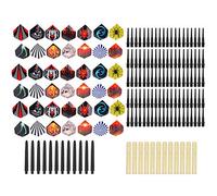 TARSHYRY Vols de Fléchettes, Vols de Fléchettes 14G Sénuores de sécurité Ensemble avec 12 Pcs Arbre + 42pcs Accessoires Standard pour Les de + 100pcs Tips Training Tool