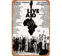 TarSign Live Aid Plaque en étain vintage avec logo 12 20,3 cm