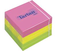 TARTAN - bloc repositionnables, 76 x 76 mm, couleurs néons, 100 feuilles/bloc, triés par couleurs: 2
