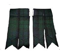 Tartan City TC Hommes Flashes de Chaussettes Kilt Avec Jarretière Montre Noir Écossais Pointu Vêtement Highland