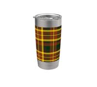 Tartan écossais Clan Monaghan Gobelet isotherme en acier inoxydable double paroi