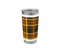 Tartan écossais Clan Monaghan Gobelet isotherme en acier inoxydable double paroi