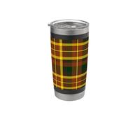 Tartan écossais Clan Monaghan Gobelet isotherme en acier inoxydable double paroi