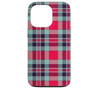 Tartan Rouge Sarcelle Classique Preppy Vintage Fashion Girly Coque pour iPhone 13 Pro