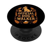 Tarte à la Citrouille Officielle pour promeneur de Chien PopSockets PopGrip Adhésif