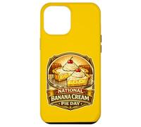 Tarte à la crème et aux Bananes, Dessert rétro pour dîner, Tranche de Nourriture Vintage Coque pour iPhone 12 Pro Max