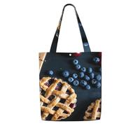 tarte aux baies,Sacs d'épicerie réutilisables, sacs fourre-tout de grande capacité, sac à bandoulière en toile