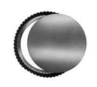 Tarte Moule à Tarte , Poêle à Quiche, Moulle a Tartelette Inox, Peut être Utilisé pour Faire des Gâteaux, des Pizzas, des Tartes, etc (Noire)