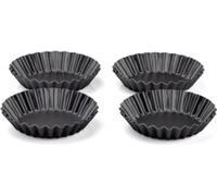 TARTEFORM Ø 11 cm Moule à quiche ALUMINIUM Moule à gâteau Moule à pâtisserie 4 pièces Mini-Tartes