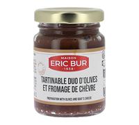 TARTINABLE DUO D'OLIVES ET FROMAGE DE CHEVRE 90G ERIC BUR